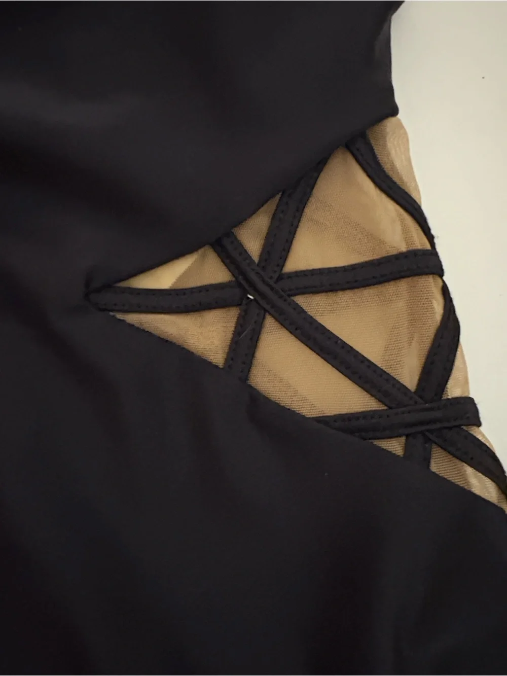 Gottex Black strappy one piece swimsuit